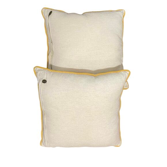 Linen Embroidered Beaded Floral Accent Pillows set of‎ two 12" Pier 1 - Picture 7 of 8